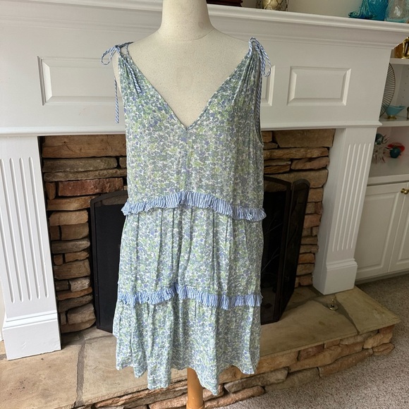 Rails Janelle mini dress in the blue green wildflower mix small - Picture 4 of 16